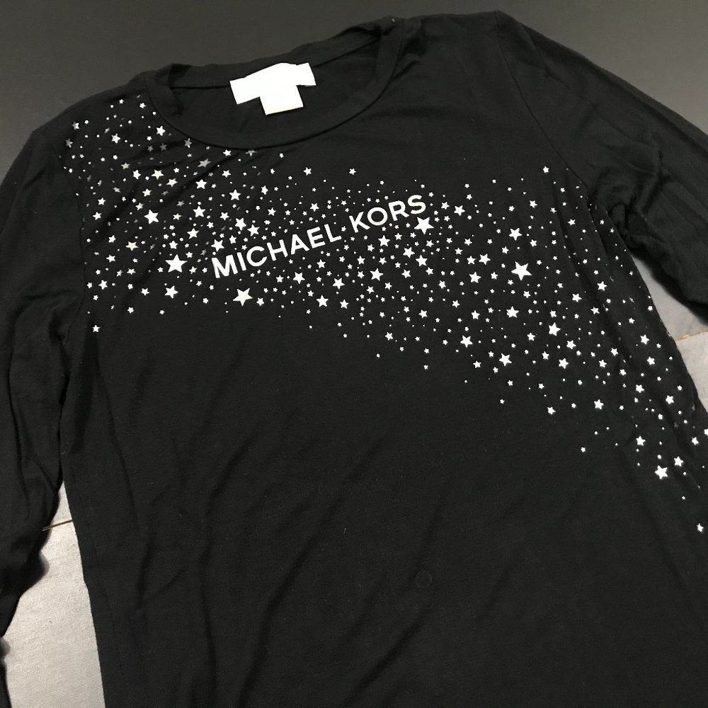 Michael Kors Solid Black T-Shirt - image 1